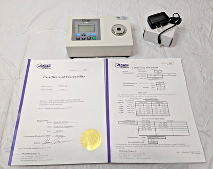 ASG Digital Torque Tester 30 Lbf-In (3.4 N.m) Max Cap w/Cert DTT-L-30 66652