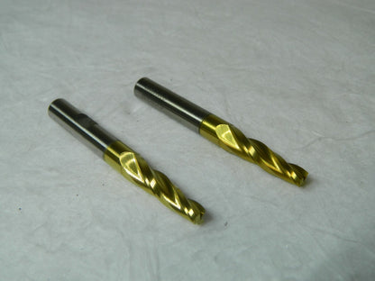 Award HSS Tapered Sq End Mill 3º 1/4 Sm End 1.25 LOC 3.25 OAL Qty 2 M-405-TIN