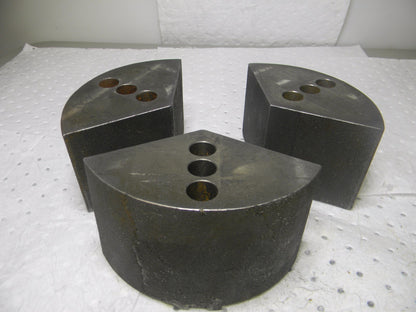H&R Mfg 3 Cast Iron Full Wrap Lathe Chuck Jaws for 8" Chuck 1.5mm x 60º 149-4-CI