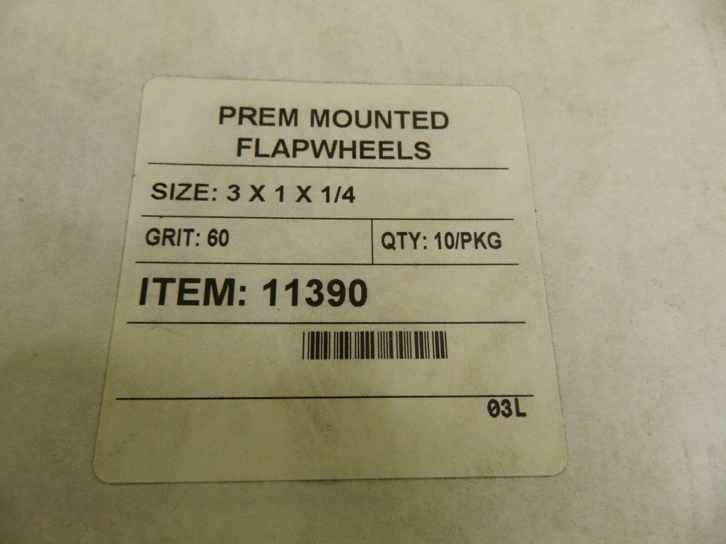 Pro Mounted Flap Wheels 10Pk 3" Dia 1" Face Width Aluminum Oxide Coated 64706039