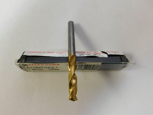 Walter Titex Plus Carbide Jobber Drill 140° Tin Coated  A1164TIN-4.7
