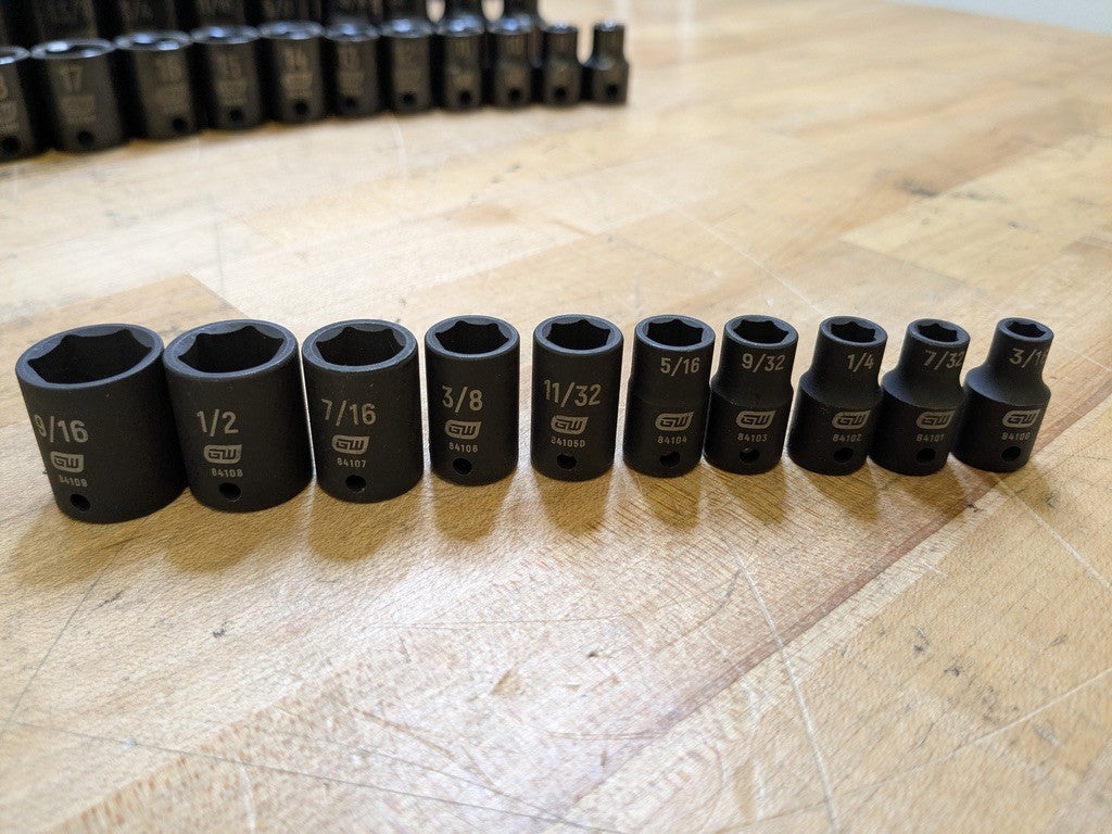 Gearwrench 183-Piece Master Impact Socket Set 6-Point SAE/Metric Standard/Deep