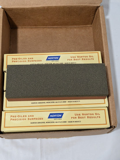 Norton Sharpening Stone 6'' OAL, 2'' W, 1'' Thick, Rectangle Qty 5 61463685560