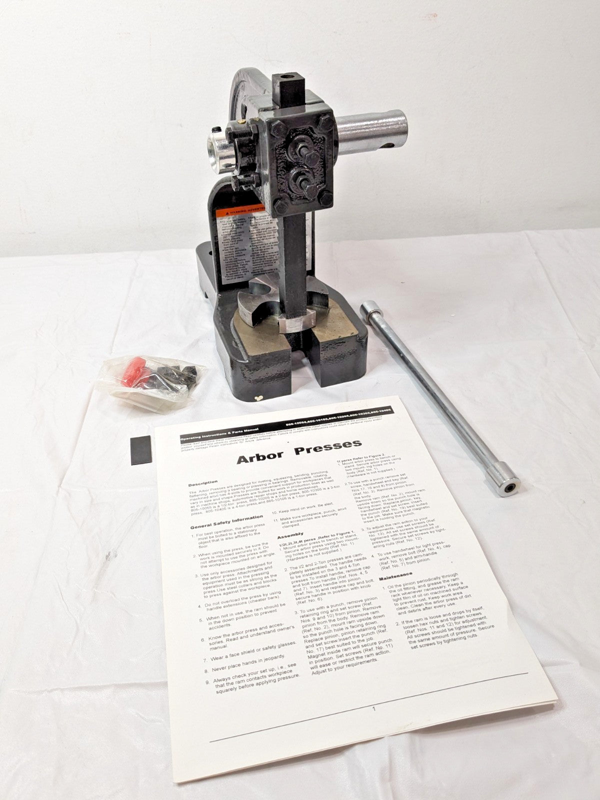 GIBRALTAR Arbor Press 1/2 Ton Single Level 805-10052