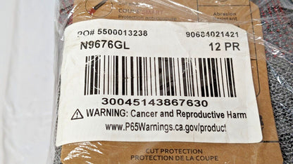 12 PAIRS MCR Safety Ninja Max Cut-Resistant Work Gloves 10 Gauge Dyneema N9676GL