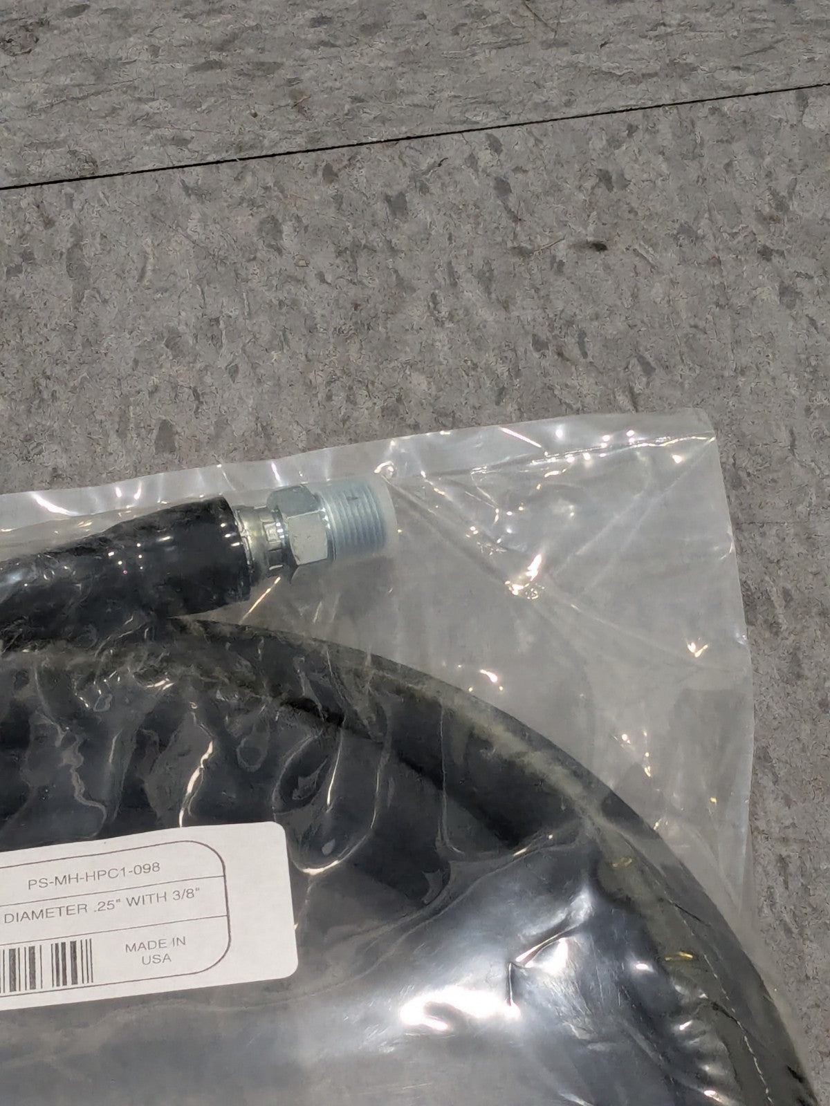 Pro-Source Hydraulic Pump Hose: 1/4" ID, 20' OAL, Rubber PS-MH-HPC1-09
