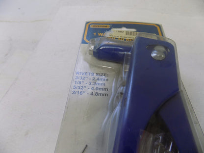 Wisdom Tools Right Angle1 Way Hand Riveter 3/32" -1/4" Capacity 9.5" L 2332-1802