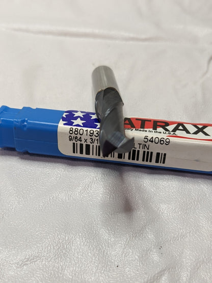Atrax Solid Carbide Square End Mill 3/8" 2FL AlTiN Coated 88019344