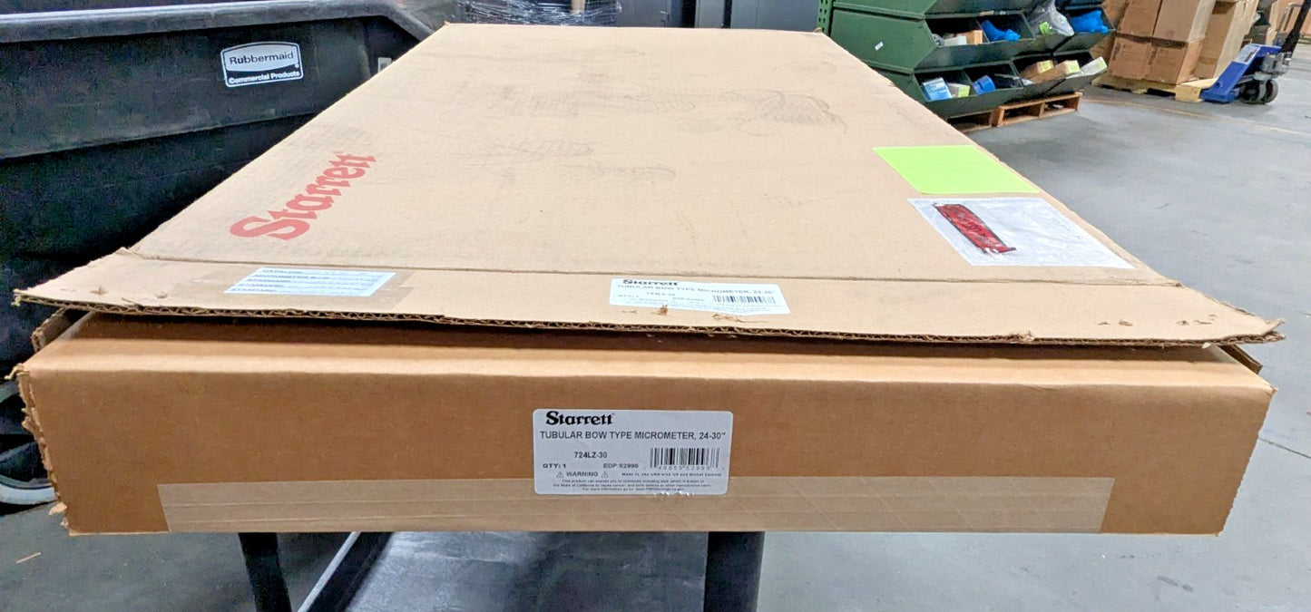 Starrett Tubular Bow Type Micrometer 24"-30" Range 724LZ-30 52996