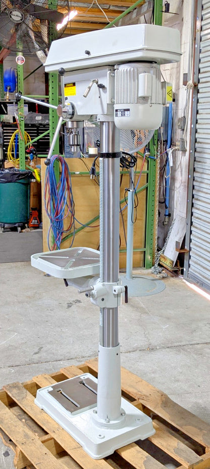 ENCO Drill Press  17" Swing  115/230V  1HP  12 Speed Step Pulley  MT3