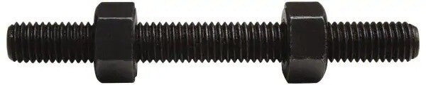 Pro 1-8, 4" Long Uncoated Steel Fully Threaded Stud with Nut QTY 4 79684015