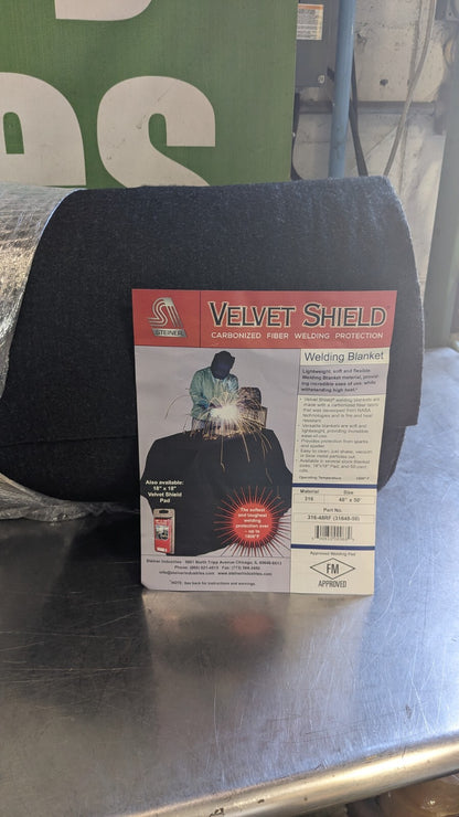 STEINER 4' Wide x 50 Long Carbon Fiber Welding Curtain Roll Black 316-48RF