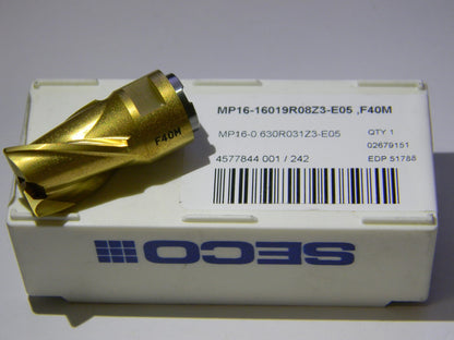 Seco MP16-0.630R031Z3-E05 Grade F40M Carbide Milling Tip Insert  51788