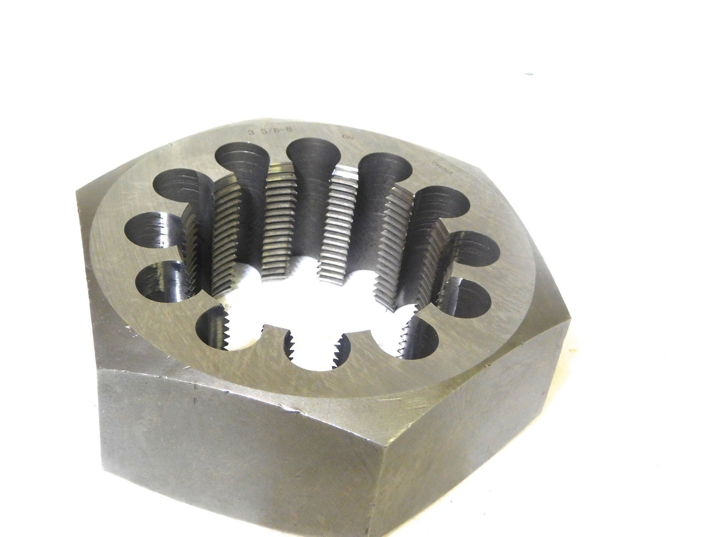 Interstate Hex Rethreading Die 6 Dia 3-5/8-8 UN RH 2-1/4 Thickness 365-3585