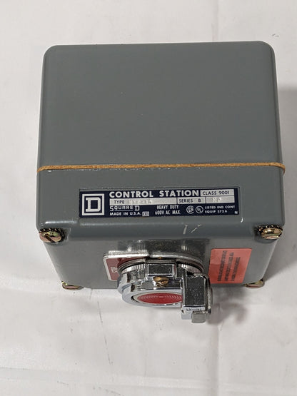 Square D Heavy Duty 600V AC Unit Control Station "Stop" 9001-KYK-15