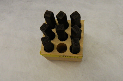 Pro 8 Piece, 1/4" Character Steel Stamp Set incomplete 06091