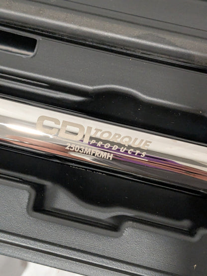 CDI Micrometer Torque Wrench: 1/2" Drive, 24-13/32" OAL 2503MFRMH