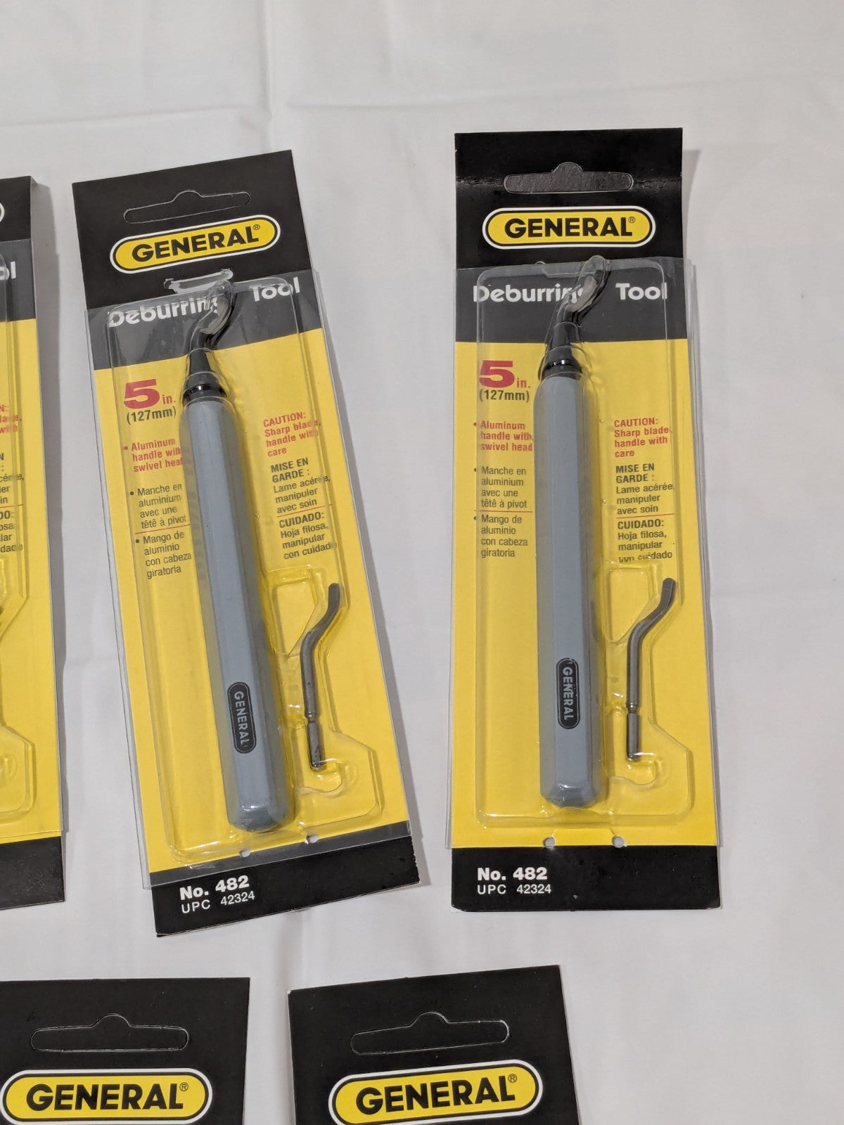 General Tools Swivel Head Deburring Tool 5" with Metal Handle Qty 5 482