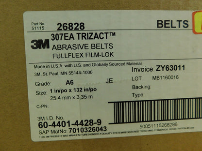 3M 307EA Trizact Cloth Belt 1  x 132  A6 JE Approx 100 Belts 268281