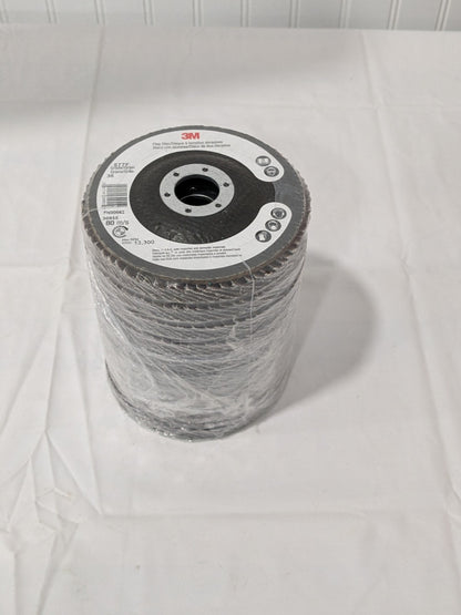 3M Flap Disc: 4-1/2" Dia, 7/8" Hole, 36G, ZA, Type 27 Qty 10 7010363142