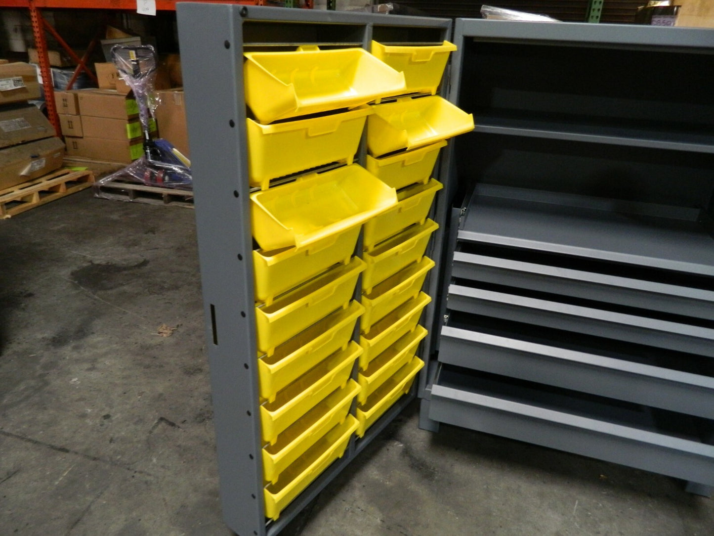Lyon Storage Cabinet 1 Shelf 70 Bin 60" x 36-1/2" x 60" High DD1102F