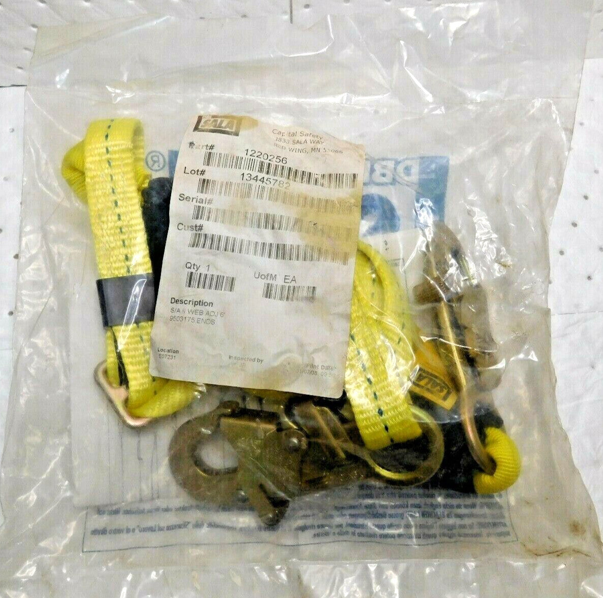 DBI SALA EZ Stop II Shock Absorbing Lanyard 6 Ft 1220256