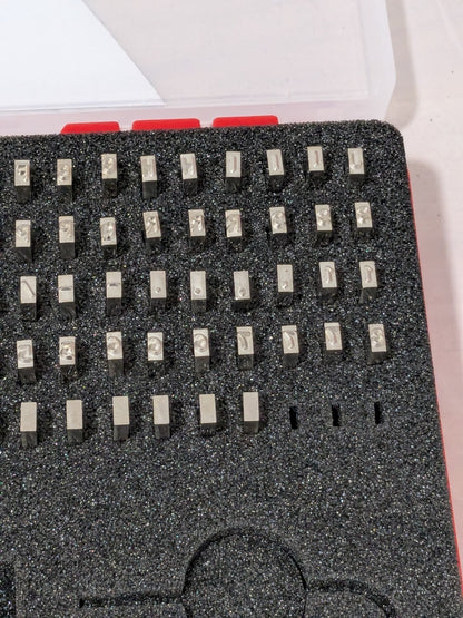 Pryor 112 Piece, 1/8 Inch Character, Steel Type Set TIF030