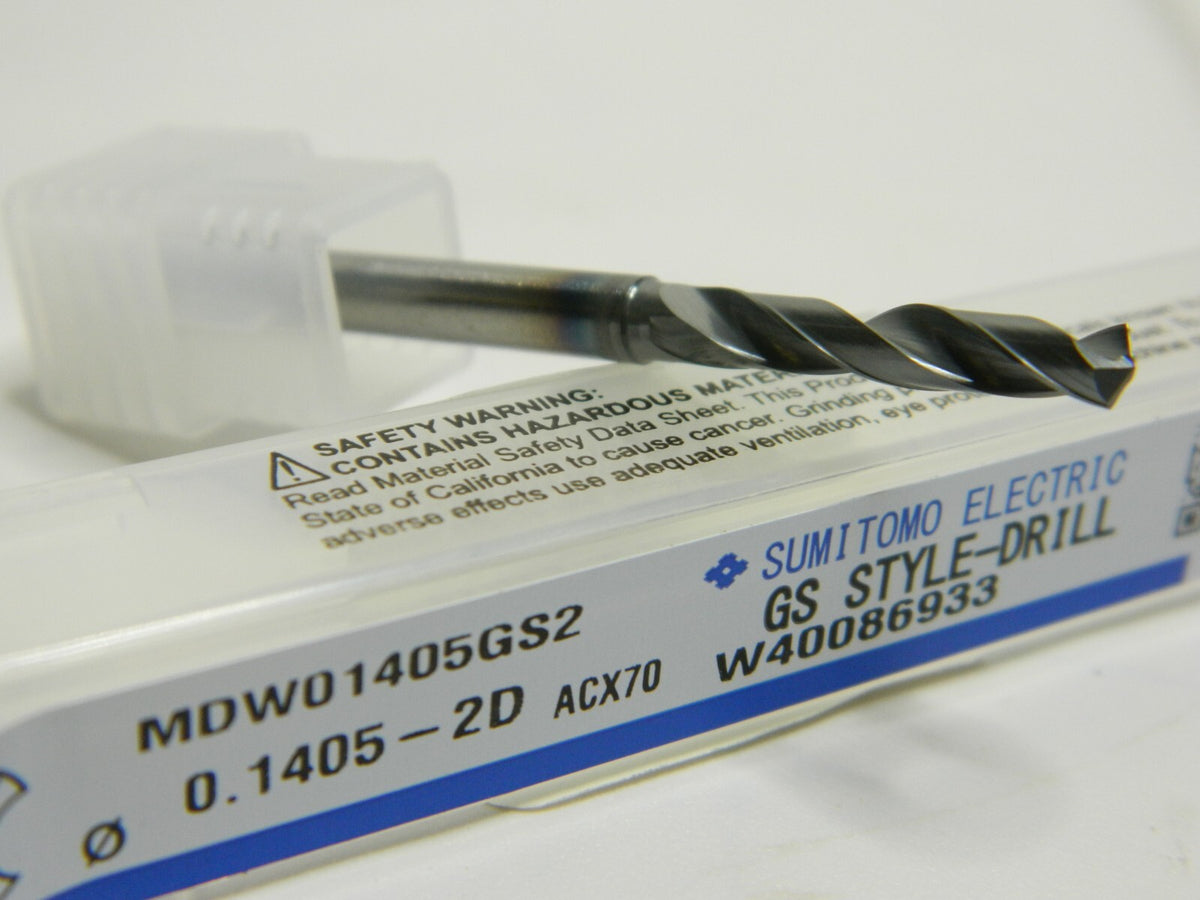 SUMITOMO 3.57mm 135° Solid Carbide Screw Machine Drill Bit Qty 2 53969523