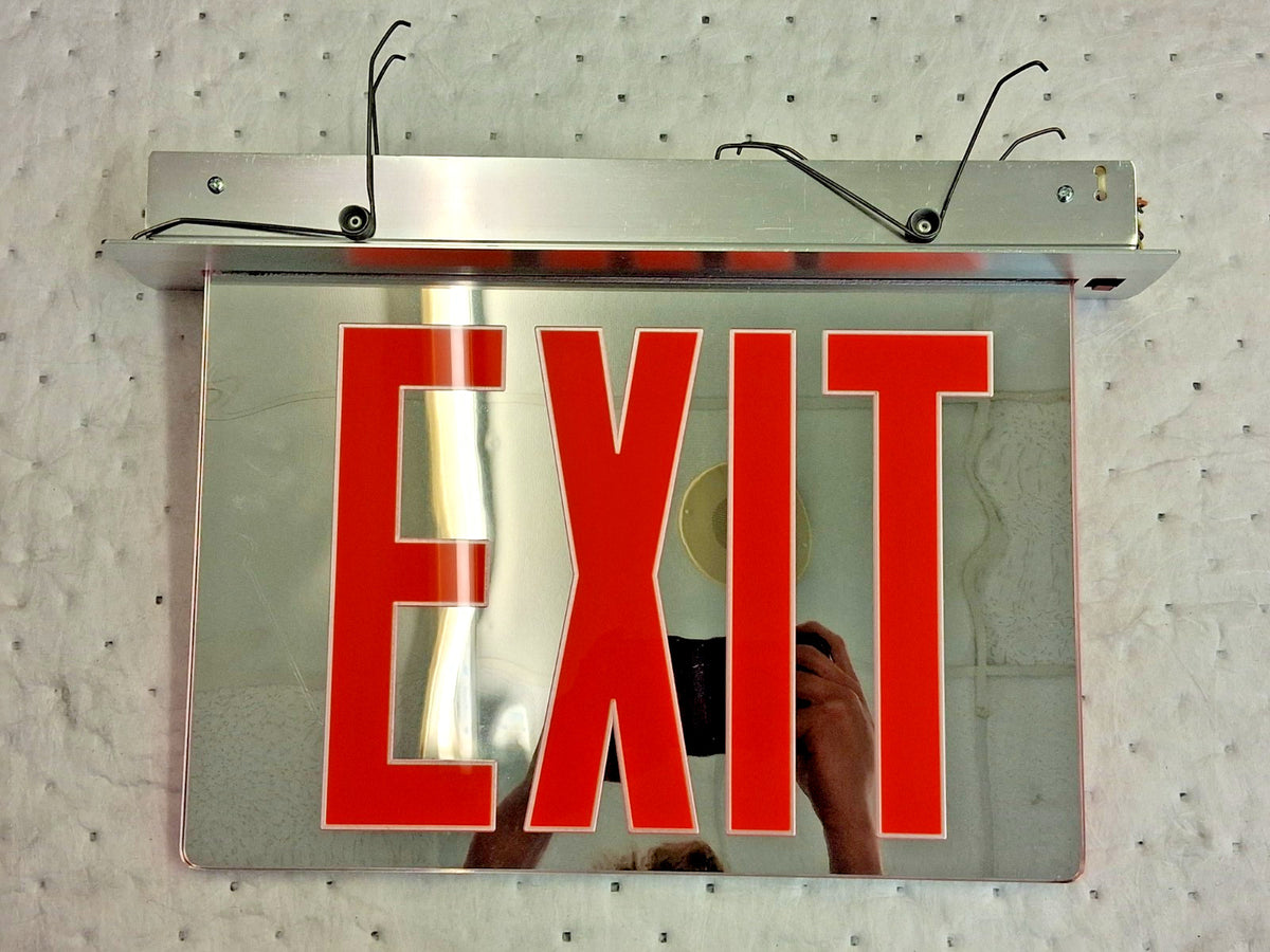 Encore Lighting LED Edge Lit Exit Sign Recessed Mount SC6953