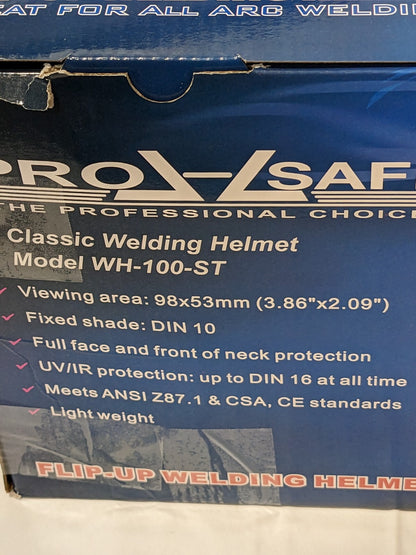 PRO-SAFE Welding Helmet: Black, Nylon, Shade 10 WH-100-ST