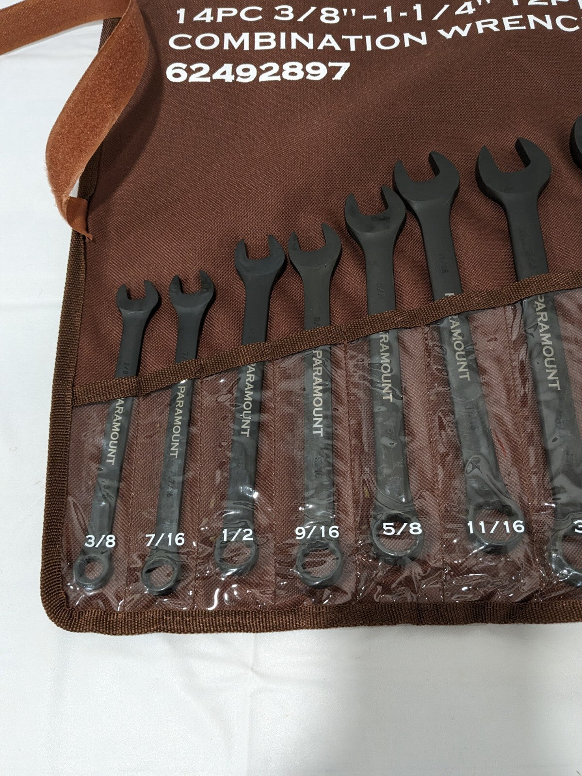 PARAMOUNT Combination Wrench Set: 14 Pc, 3/8 in - 1-1/4" 022-14SSET