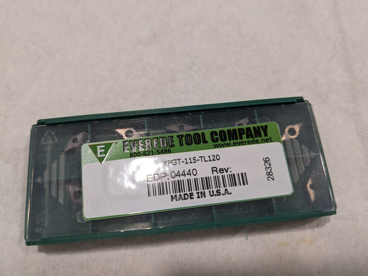 EVEREDE TOOL Profiling Inserts 10ct: XPGT-115-TL120, 0.0960" Thickness 04440