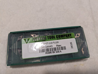 EVEREDE TOOL Profiling Inserts 10ct: XPGT-115-TL120, 0.0960" Thickness 04440