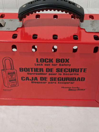 Master Lock Portable Group Lockout Box 3-3/4" Deep x 9-1/4" Wide x 6" High 498A
