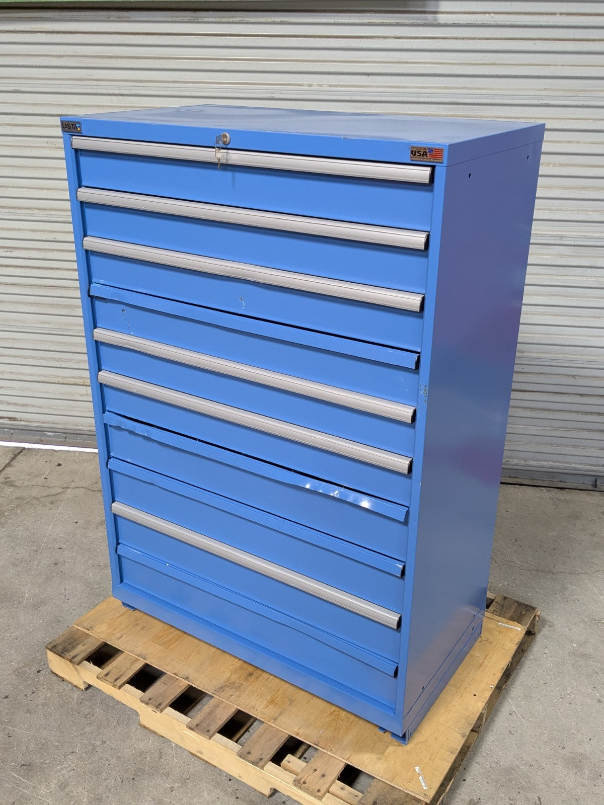 Lista Modular Storage Cabinet 10 Drawer 59 x 40 x 22 Steel Blue  SCRATCH N DENT