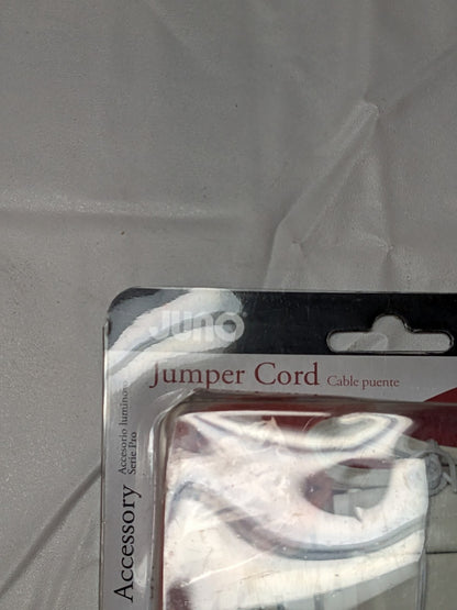 Juno Pro-Series 3-Wire Grounded 17" Jumper Cord Accessory, White JC3-17-WH