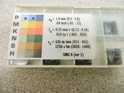 Seco Turning Insert: SCMT 32.52-F2 TP1500, Carbide Qty 10 36465