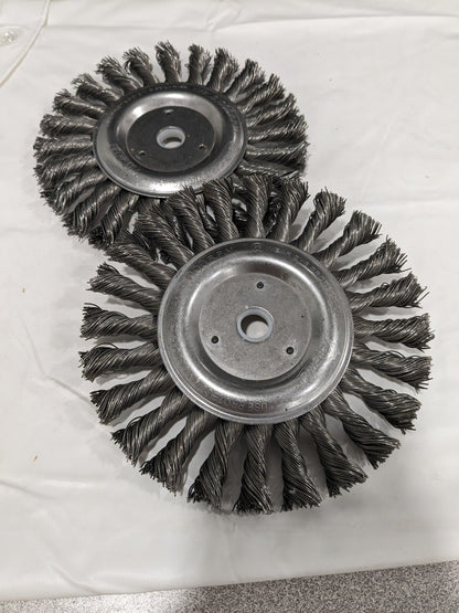 WEILER Wheel Brush: 6" Wheel Dia, 1/2" Face Width Qty 2 08105