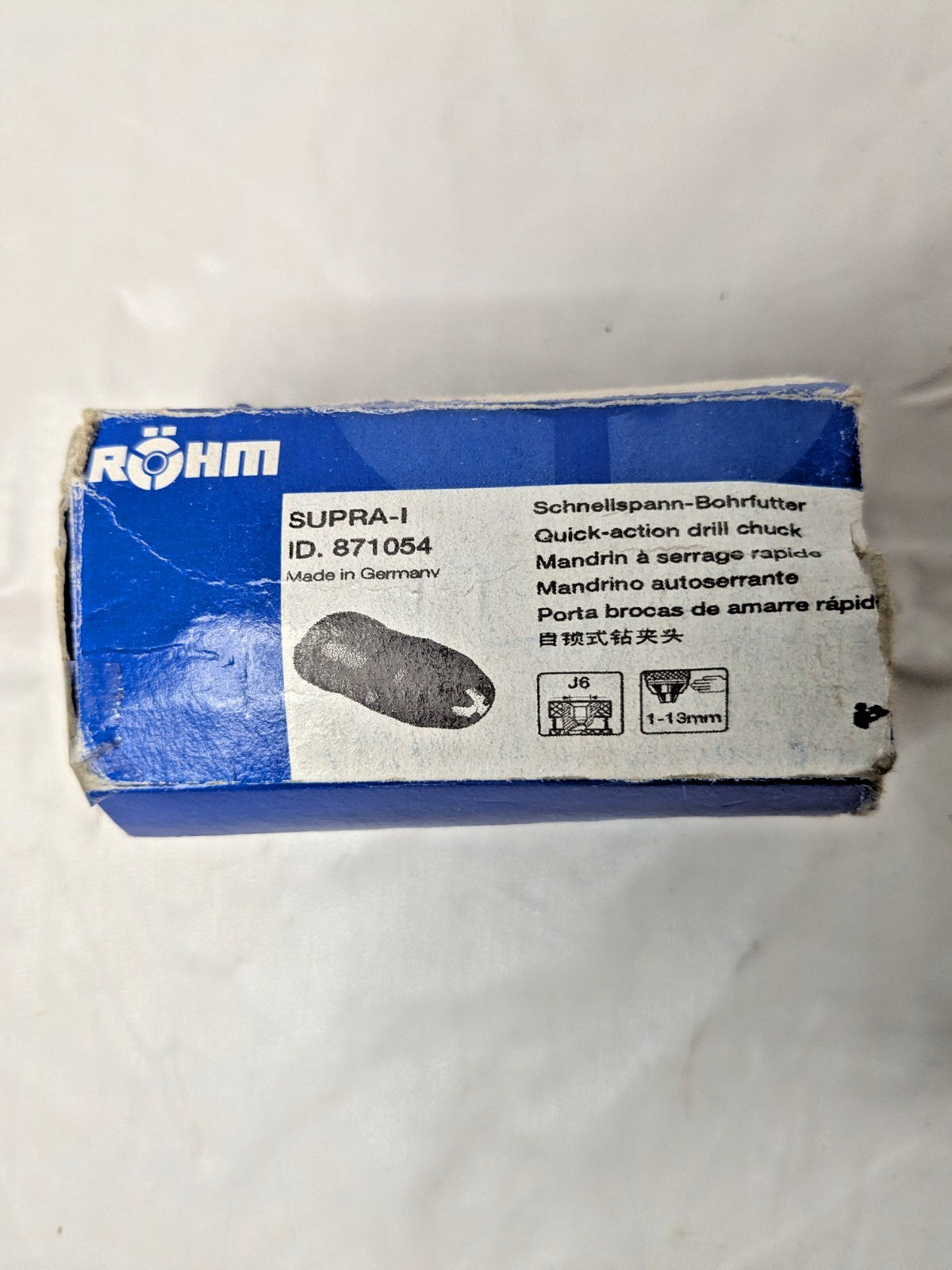 Rohm Drill Chuck 1/32 to 1/2" Capacity Tapered Mount JT6 871054