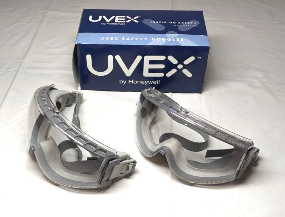 UVEX Stealth  Gray With Clear XTR Lens Safety Goggles  *QTY 2*  S3960C