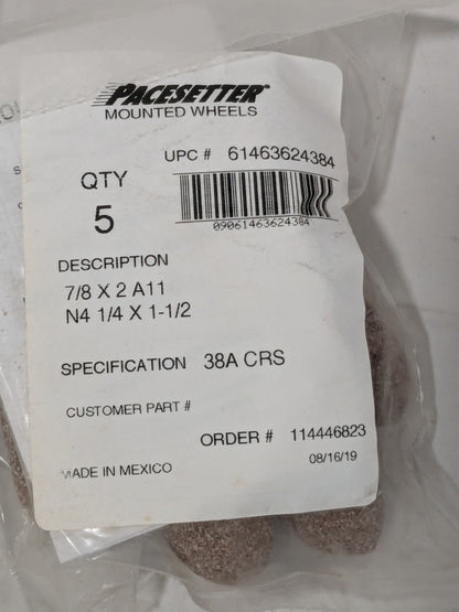 Norton Mounted Point: 2" Thick, 1/4" Shank Dia, A11, 36G Qty 10 61463624384