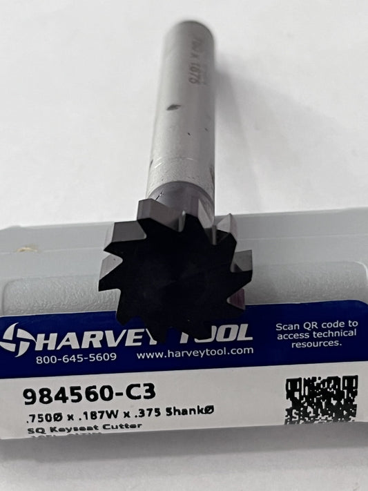 Harvey Tool Woodruff Keyseat Cutter 3/4" Cut Dia Straight Tooth