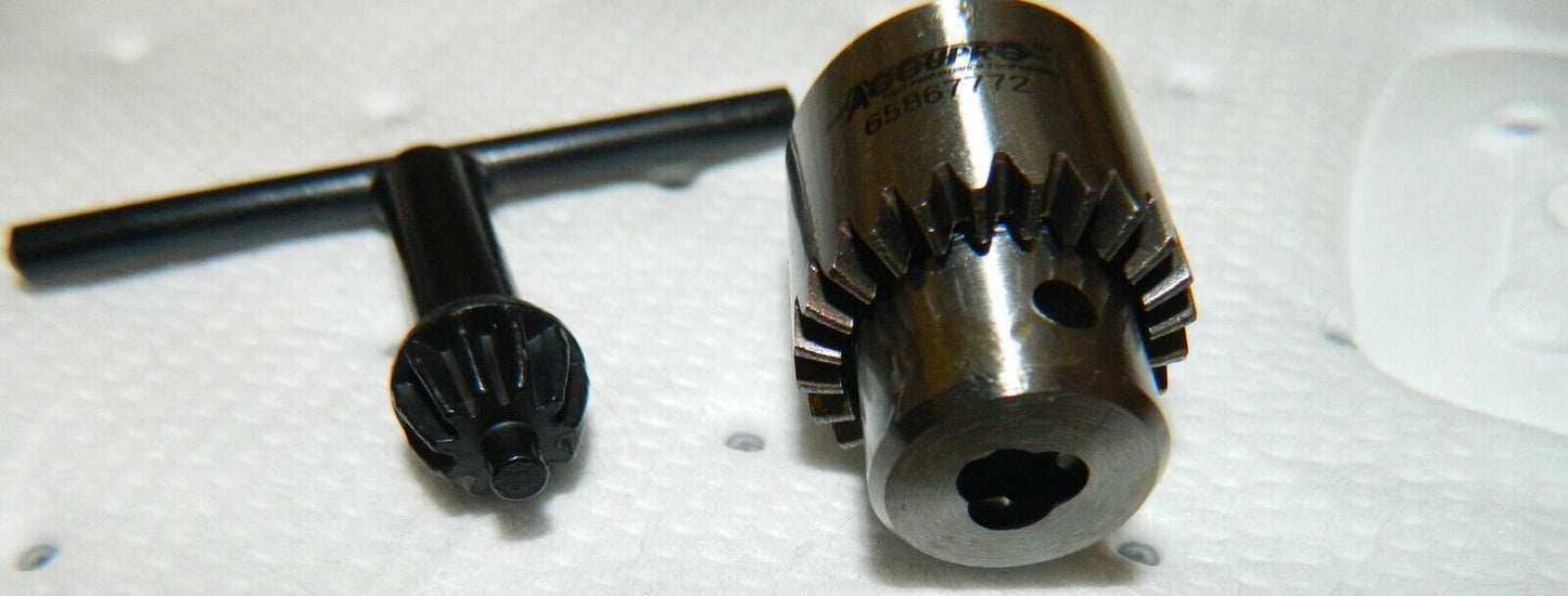 ACCUPRO Drill Chuck: 1/64 to 5/32 Capacity, Tapered Mount, JT0 CY0041200