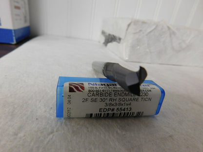 Niagara  4" OAL  2 Flute Solid Carbide Square End Mill N55413