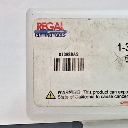 Regal Cutting Tools Straight Flute Tap 6 FL Bottoming Chamfer HSS 013889AS