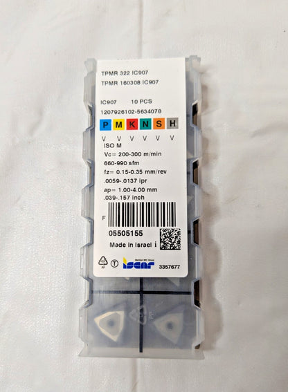 Iscar Carbide Turning Inserts TPMR 322 IC907 QTY 10 Pcs 5505155