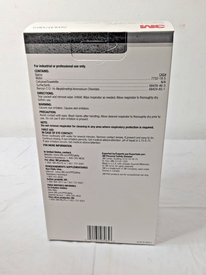100 PK 3M Respirator Cleaning Wipes 504/07065 7000001938