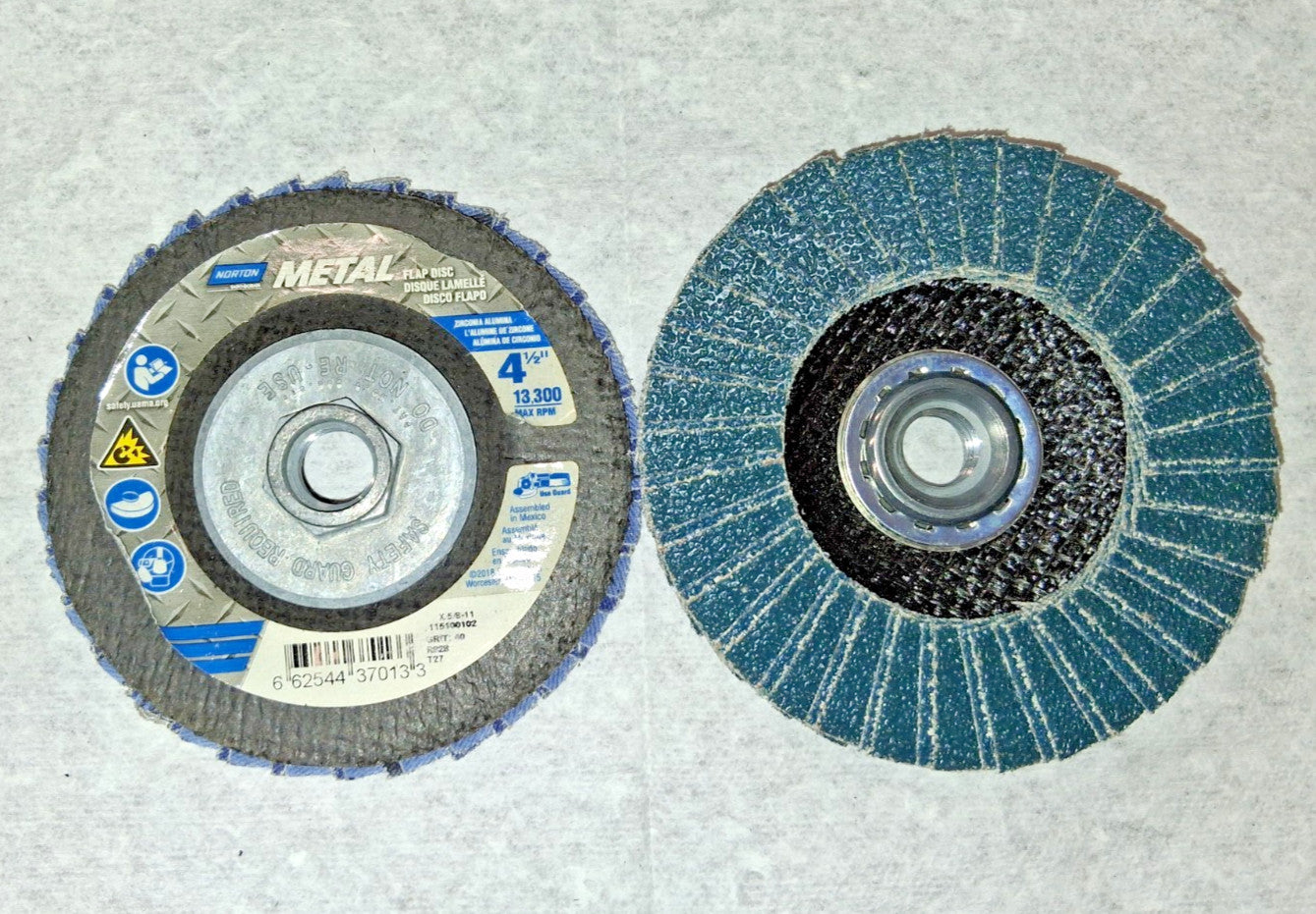 Norton Metal Fiberglass Flat Flap Disc R828 P40 Qty10 66254437013