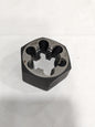 Hex Rethreading Die: M30x3.5, 1" Thick, Right Hand, Carbon Steel 364-0304