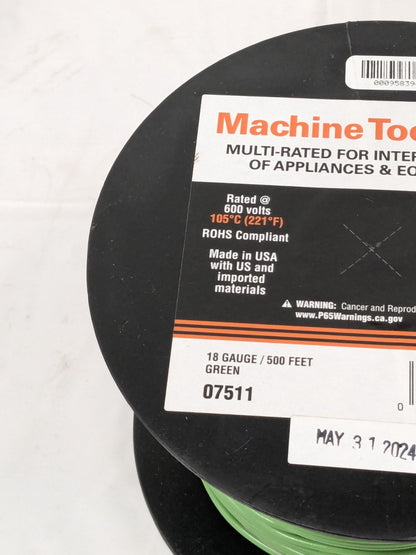 EastPenn Building Wire: 18 AWG, PVC , Stranded Core, 500'L 07511